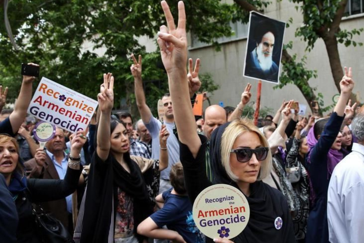 Armenian diaspora in Iran march in commemoration of the Armenian Genocide